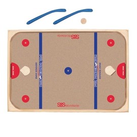 S&S Worldwide Puk Pandemonium Wooden Hockey Game - New & Improved! - 35" x 23-3/4" - Vibrant Multi-Color Graphics - Fun Family Entertainment