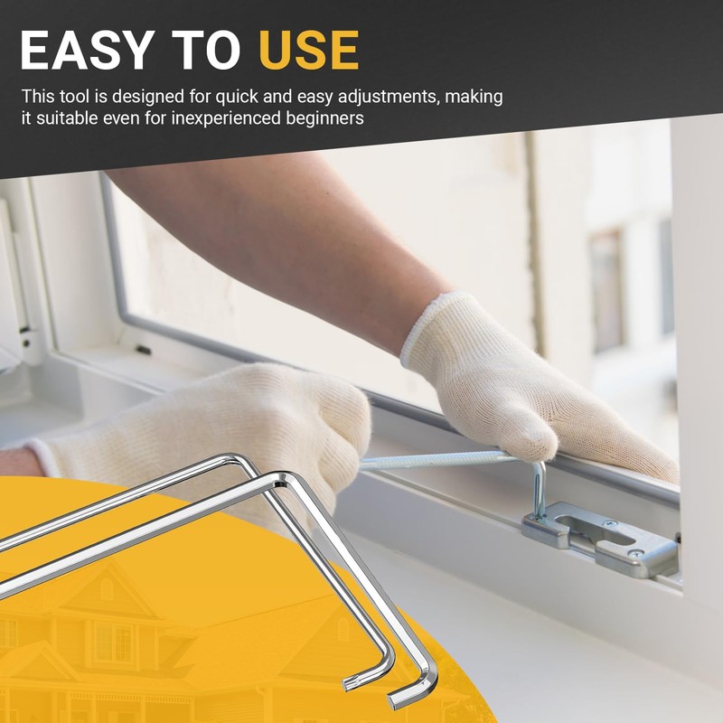 2 Piece Window Adjustment Tool Set, Curved Hexagonal 4 mm