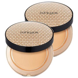 Isa Knox Cover Supreme Rich Essence Two-Way Pact 10g, No. 21 Light Beige, 2 Pieces / 이자녹스 커버 수프림 리치 에센스 투웨이 팩트 10g, 21호 라이트 베이지, 2개