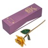 24K Gold Plated Real Rose Yellow Rose with Base Valentine's