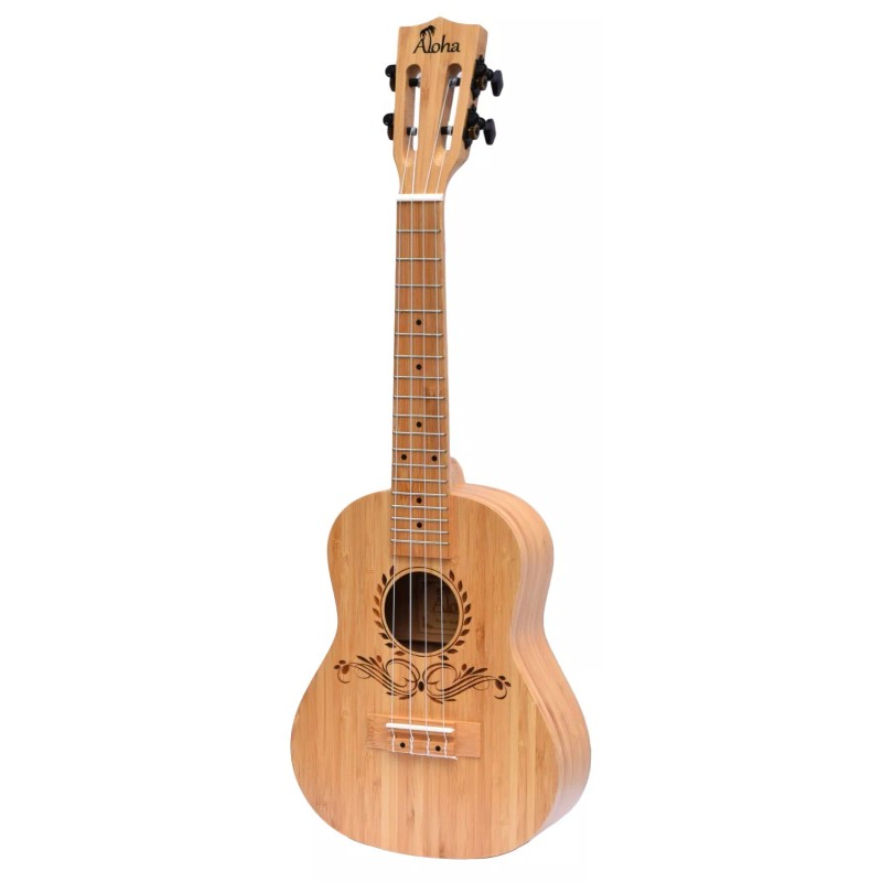 Aloha Ukulele Solid Bamboo Wood, Accessories (Canadian Brand) - Soprano