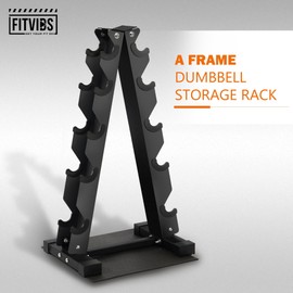 Fitvids Dumbbell Rack A-Frame Weight Rack for Home Gym 5 Tier"