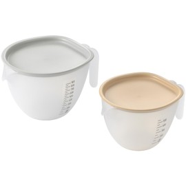 Yoshikawa 1106226 Easy Pour Bowl with Lid (Large and Small)