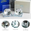 1 Pair Crystal Bookends with 80mm Clear Diamond, L Shaped