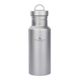 Boundless Voyage Titanium Water Bottle with Lid Wide Mouth Leak-Proof Reusable Sport Drinking Bottle for Camping Hiking Climbing Running Tea Coffee (550ml)