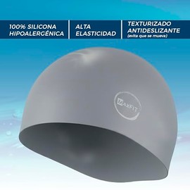 Maxfit Gorras de Natacion Adultos Silicona Lisa, Gorra Natacion Mujer y Hombres para Alberca, Gorro Natacion Mujer y Hombre de Ajuste Cómodo y Flexibl