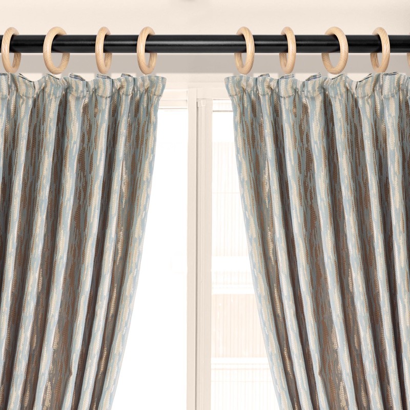 INANOSA 24 Pcs Handcrafted Natural Beech Wood Curtain Rings with