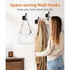 Optish Black Coat Hooks Wall Mount, Wall Hooks for Hanging