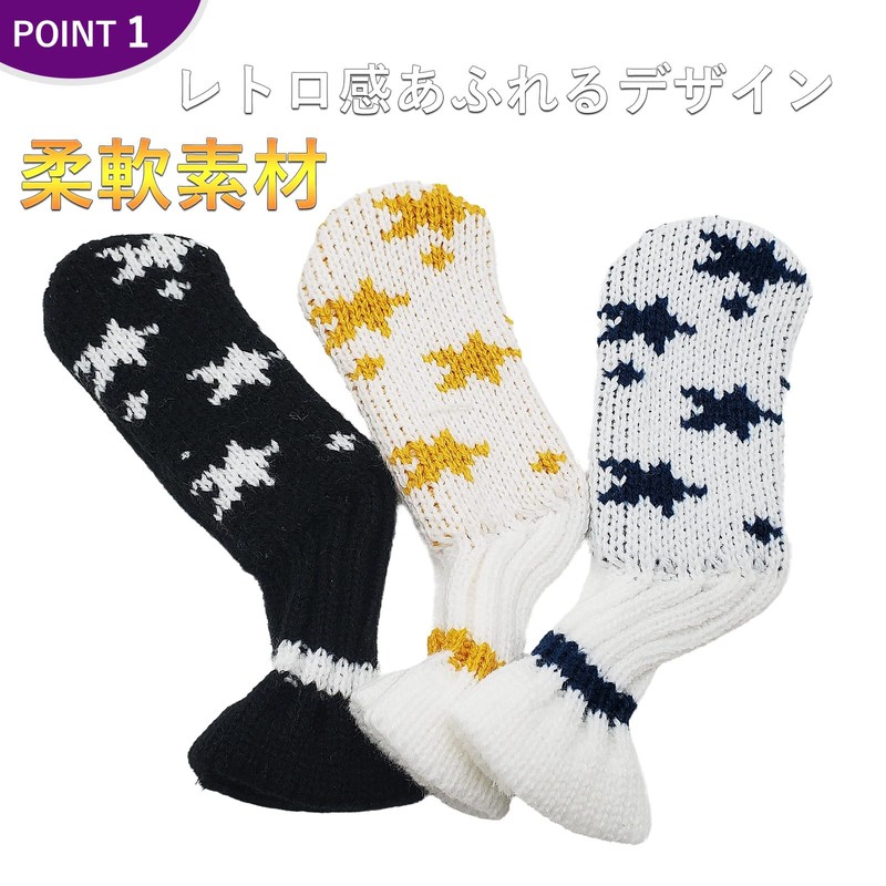 Putter Cover Knit Pin Type Cover Retro Pin Type Cover