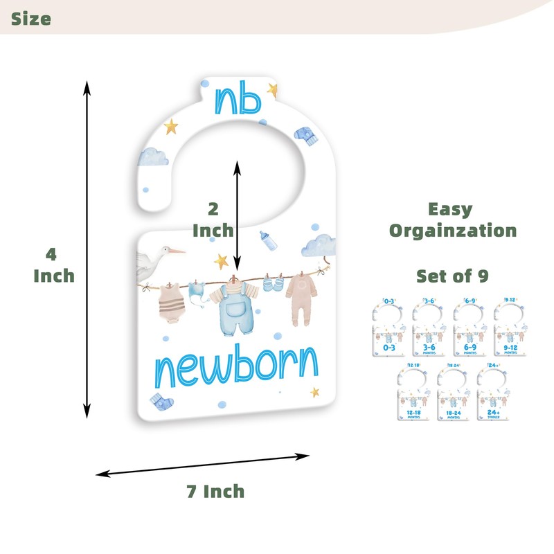JMOST Boy Baby Closet Dividers for Nursery Closet Organizer, Newborn