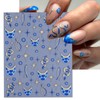 IDDFEVE Evil Eye Nail Art Stickers - Blue & Gold