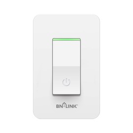 BN-LINK WiFi Smart in-Wall Light Switch, No Hub Required with Timer Function, White, Compatible with Alexa and Google Assistant, Neutral Wire Needed, 2.4 Ghz Network Only