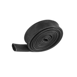 VekAuto Fiberglass Heat Wire Shield Sleeve Heat High Temp Shield Adjustable Heat Shield 3.2ft 12mm 1/2" Black for Car Wire Protection Auto Accessories