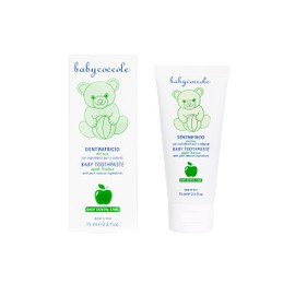 Babycoccole DENTINIFRICIO MELOSO. Dentifricio per Bambini da 0 a 6 anni all'aroma naturale di Mela. Rinforza i denti, previene le carie. Con il giusto apporto di fluoro, calcio e vitamine - 75 ml
