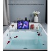 Bathtub Caddy Tray,Adjustable Bathtub Tray Table, Bath Organizer for Relaxing