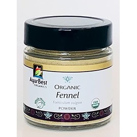 AyurBest Organics Fennel Powder, 100% USDA Organic, Kosher, Ayurvedic Herbs & Spices (3.0 oz Jar)