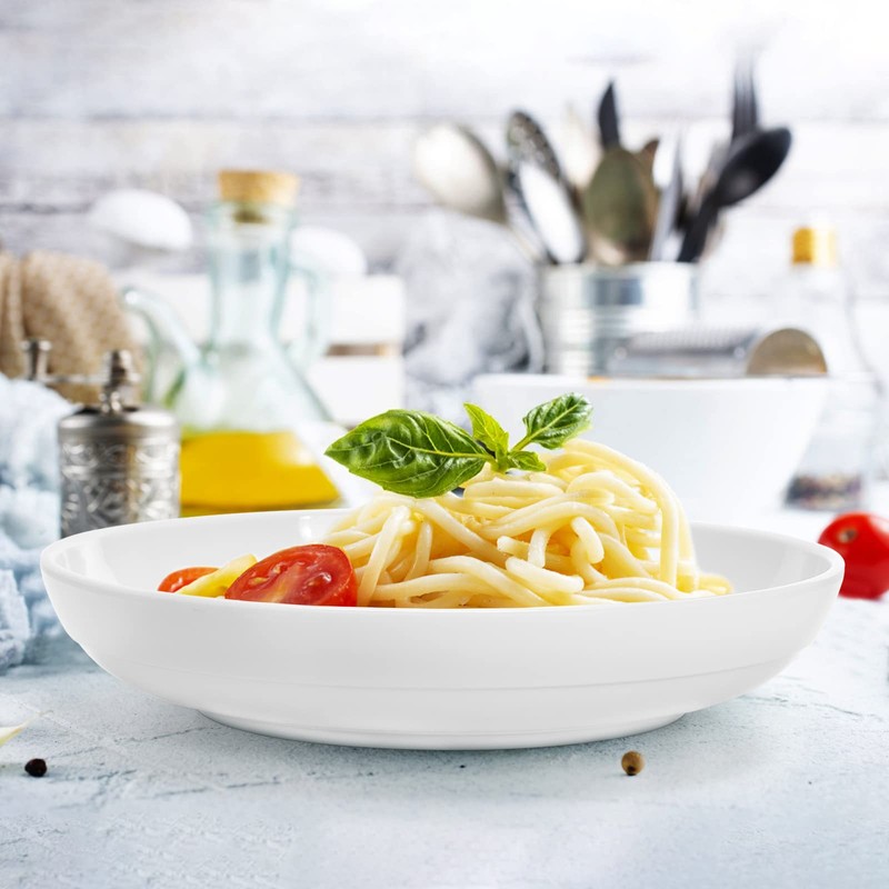 Fasmov Melamine Pasta Bowls, 6 Pack 8 inches 20 Oz