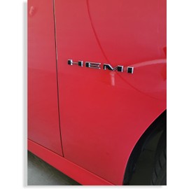 Reflective Concepts HEMI Fender Emblem Overlay Decal Stickers for 2020-2022 Charger R/T - (Color: Gloss Black)