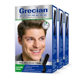 Grecian Express Tinte Colorante Para Hombre Castaño Medio Paquete de 3