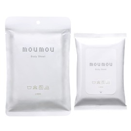 mou Mou Body Sheet, Linen (Transparent, Refreshing Scent), Pack of 12