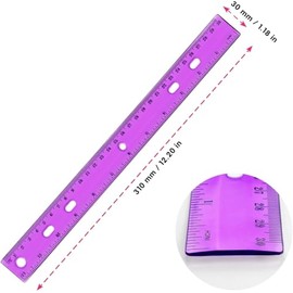 MEISO 12 Piezas Regla de 30 cm, Artistas y Arquitectos, Ideal para Aulas, Oficinas, Hogares y Bibliotecas, Regla de Plástico para Dibujo y Medición Do