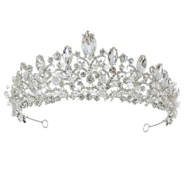 SAMKY Crystal Wedding Tiara Bridal Headpiece for Brides Hair Accessories for Woman