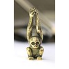 Brass Monkey Sculpture Ornament Keychain Metal Figurine Knick-Knack Lucky Trinket