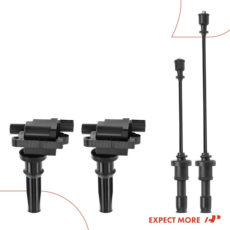 A-Premium 2 Ignition Coils with 2 Wire Compatible with Hyundai