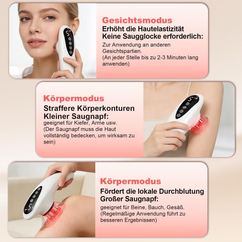 Qewher 3 in 1 Cupping Massager Modelling and Tightening