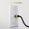 GearIT 4-Pack Coax/Coaxial F-Type Wall Plate, Single Gang for TV