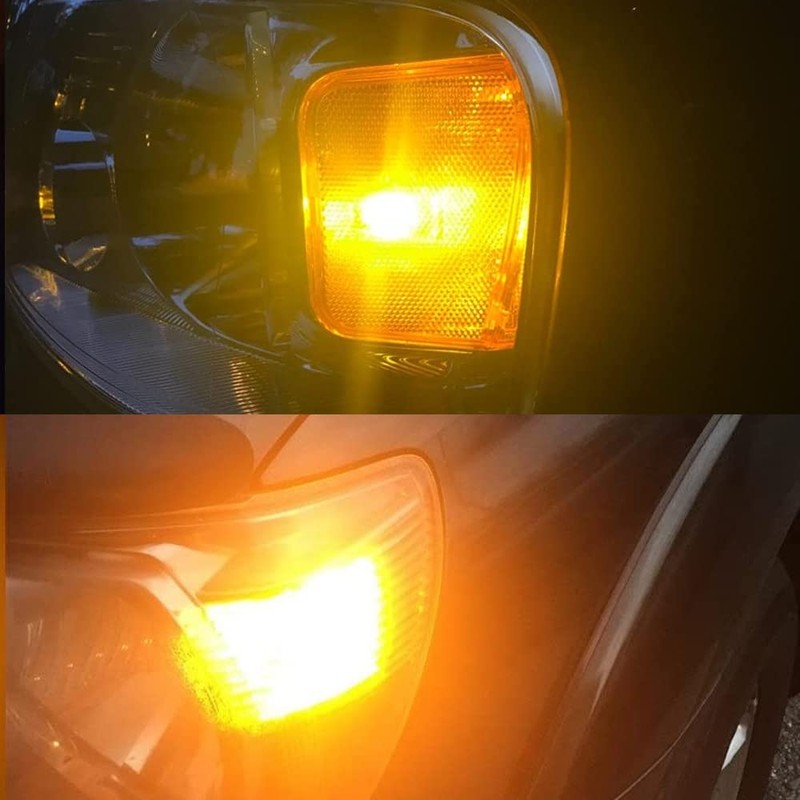 Eluseastar BAY9S H21W LED Bulbs Amber High Power 4000LM Extremely