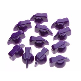 Dopro Pack of 12 Flat Top Guitar Chicken Head Knob AMP Effect pointer Knob Purple