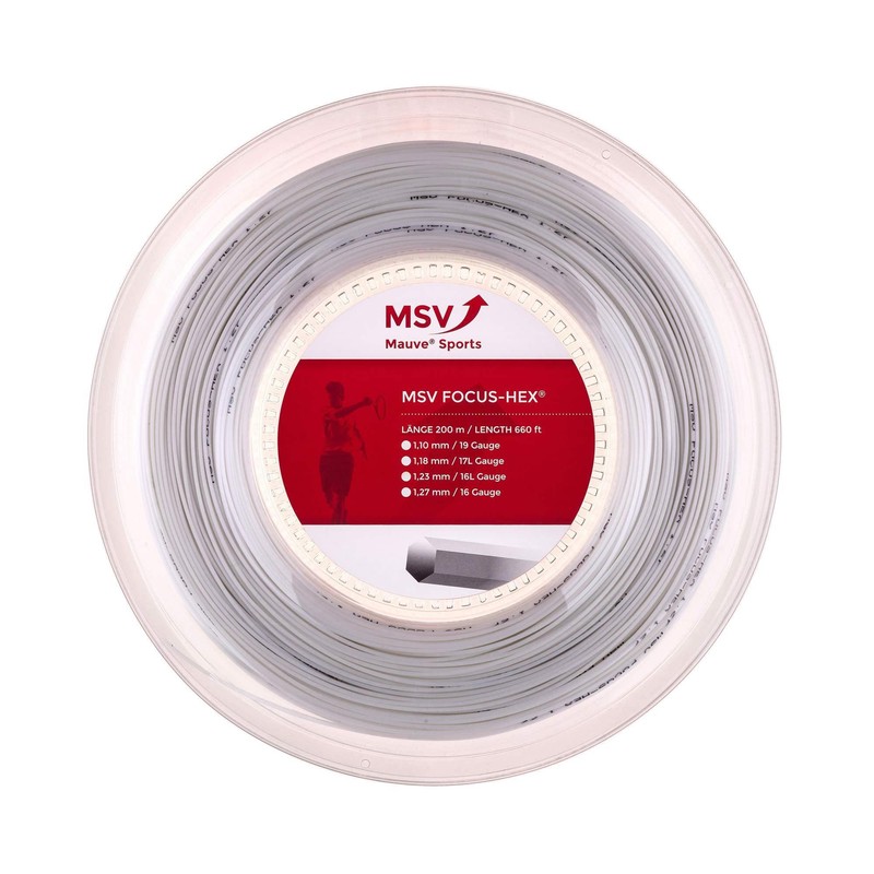 MSV Focus-Hex String Reel - White, 1.1 mm