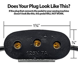 Enduro Pedal de pie para máquina de coser – Pedal de control de velocidad variable para máquinas de coser domésticas e importadas, PFW-196131, 1