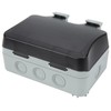 Outdoor Wall Power Socket with 2 3-Hole Socket 2 Switch