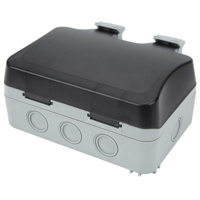 Outdoor Wall Power Socket with 2 3-Hole Socket 2 Switch