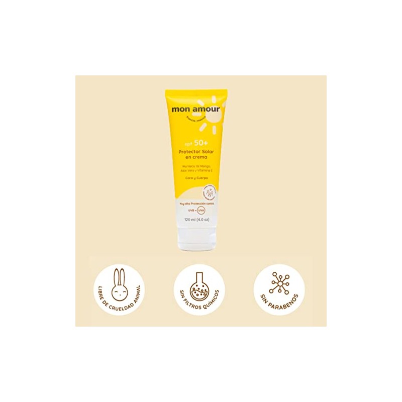 Mon Amour Protector Solar De Alta Protección SPF 50+ En