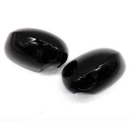S SIZVER Glossy-Black Series Full Door Mirror Covers Overlay Compatible with 2008-2020 Dodge Challenger