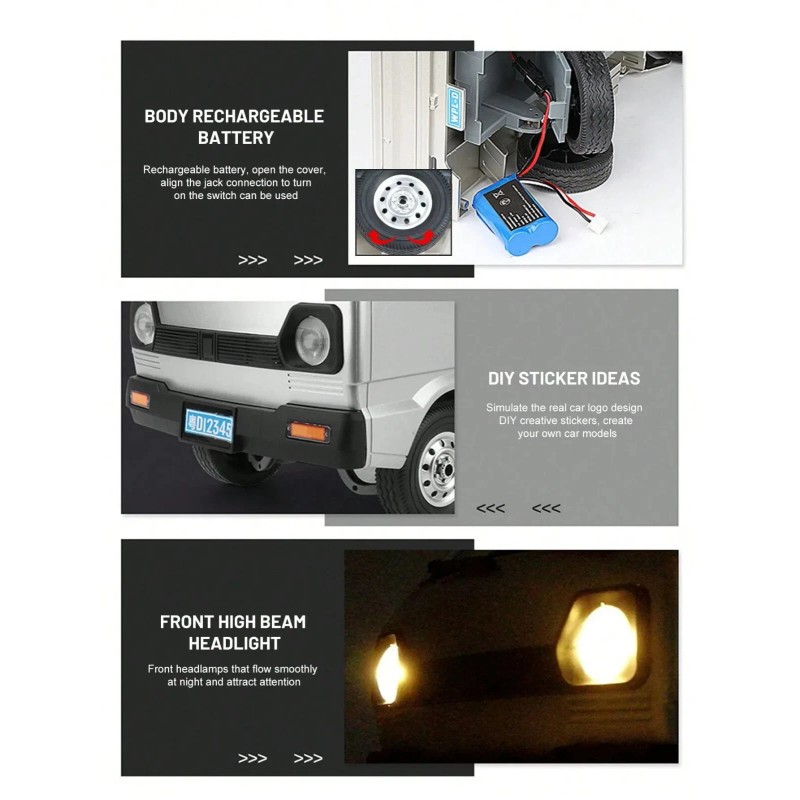 WPL 1:10 Scale RC Drift Car With 2.4GHz Proportional Throttle