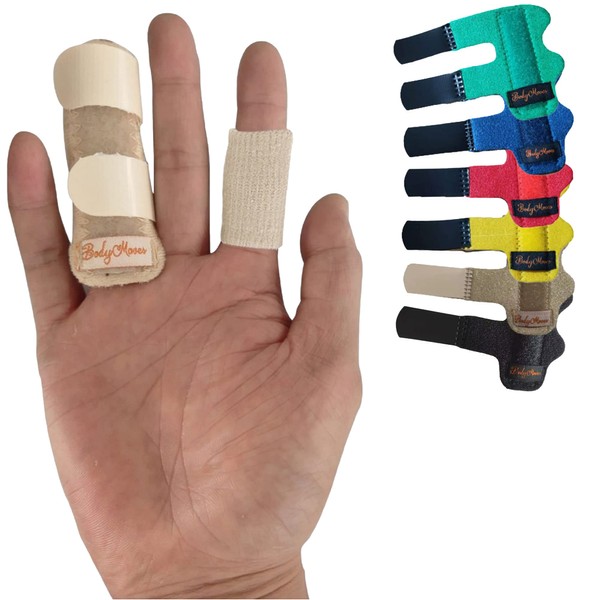 BodyMoves Finger Splint plus sleeve (2 pc set, Desert Sand)