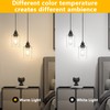 2 Pack Modern Black Pendant Lighting, Clear Glass Shade Pendant