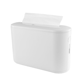 EnBath Countertop Paper Towel Dispenser (White)/Multifold Paper Towel Holder, Non-Slip, Durable ABS, Stylish Design for Bathroom and Kitchen