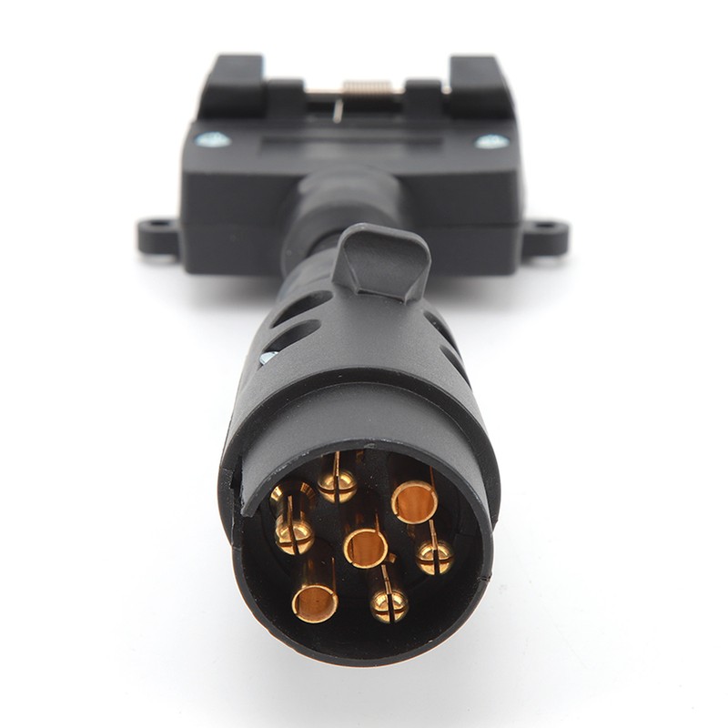 Trailer Adapter 7 Pin Round Male Plug to 7 Pin