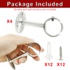 Biaungdo 4 Pcs 1-1/4 Inch Ceiling Curtain Rod Bracket, Heavy