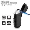 Outdoor Double Arc Electric Lighter Portable Waterproof Flashlight Lighter Charging