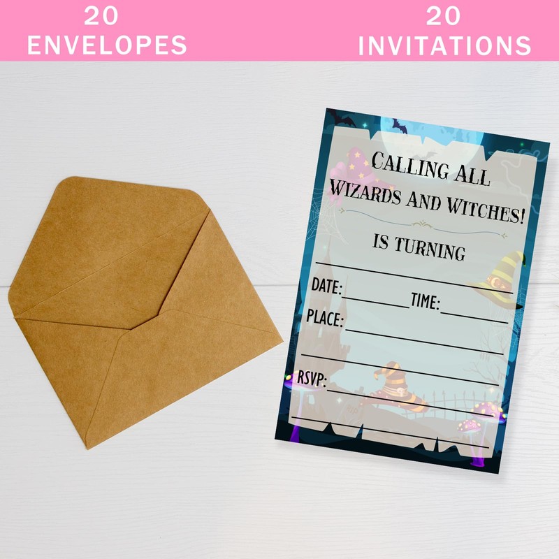 VGoghex Calling All Wizards And Witches Watercolor Magical Theme Birthday