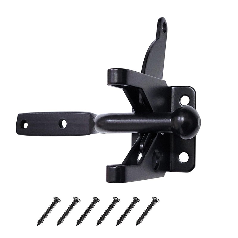 Pair of Self Locking Gate Latch Automatic Gravity Lever for