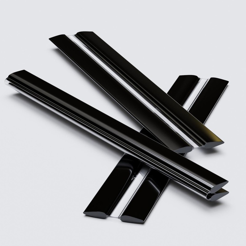 3X 200mm Black Low Profile Flex Hinges, Flexible Living Hinges,