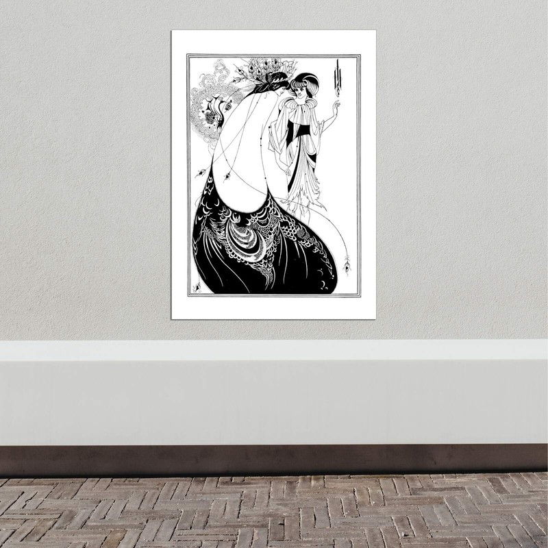 Spiffing Prints Oscar Wilde Aubrey Beardsley - Peacock Skirt Illustration
