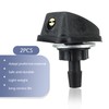 yorpyep 2 PCS Front Windshield Washer Nozzle, Fan-shaped Wide-angle Uniform